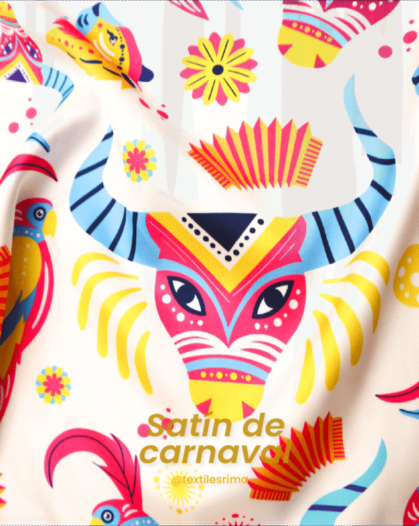 Satín Stretch Estampado (Carnaval) - 0046